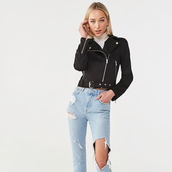 Forever 21 Faux Suede Moto Jacket - Picture 4 of 4